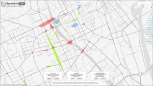 Carte interactive présentant les points prioritaires pour les vélos, en 2025, sur la métropole du Grand Nancy.