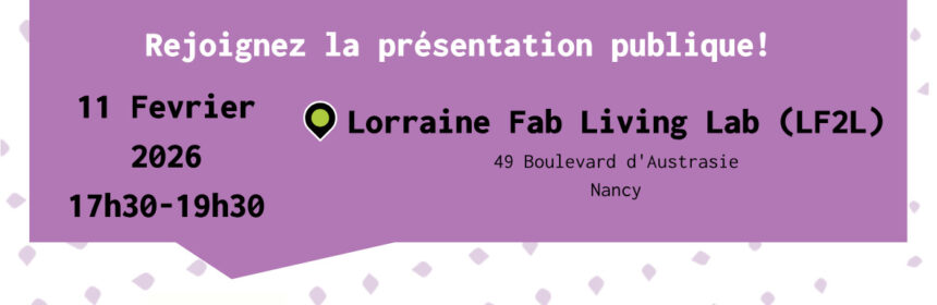 Image annonçant l'événement de la présentation avec infos pratiques.